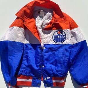 EDMONTON OILERS Staff/Team
Members Shain Jacket NHL Hockey
VINTAGE 80s Retro